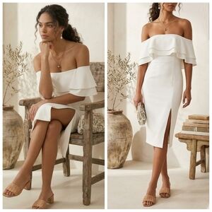 NEW Bardot Band Dress In Ivory Size US 8